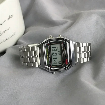 F91W Luxury Watch Waterproof Retro Digital Stainless Steel Sports Military Watches Men Women Electronic Wrist Watches Clock