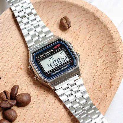 F91W Luxury Watch Waterproof Retro Digital Stainless Steel Sports Military Watches Men Women Electronic Wrist Watches Clock