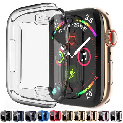 Screen Protector For Apple Watch Case 49mm 45mm 41mm 44mm 40mm 42mm 38mm Full TPU bumper cover iwatch Series Ultra 9 8 7 SE 6 5