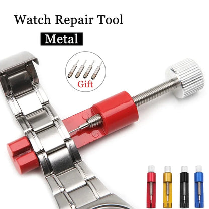 Metal Watch Repair Tool Strap Link Pin Remover for Watchmakers with Pack of 3 Extra Pins Mini Watchband Tools Remover Adjust