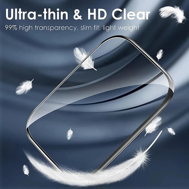 Soft Glass For Apple Watch Screen Protector 49mm 45mm 41mm 44mm 40mm 42mm 38mm 9D HD Full Film iWatch Series Ultra 9 8 7 6 SE 5