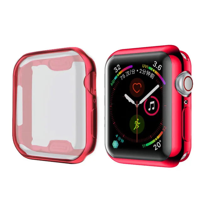 Cover For Apple Watch Case 49mm 44mm 40mm 45mm 41mm 42mm 38mm Screen protector silicone bumper apple watch series ultra 9 8 7 se