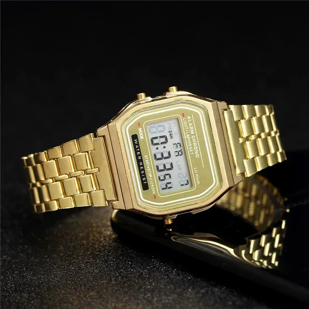 2024 Digital Watches for Men Sports Waterproof Bracelet Clock Gold Electronice LED Wristwatch Women Casucal Montre Homme Relogio