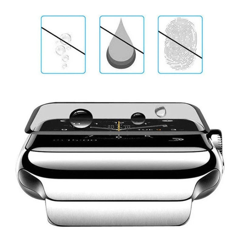 Soft Glass For Apple Watch Screen Protector 49mm 45mm 41mm 44mm 40mm 42mm 38mm 9D HD Full Film iWatch Series Ultra 9 8 7 6 SE 5